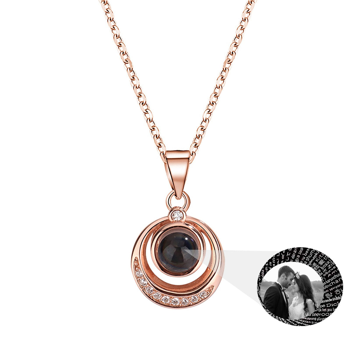 Customized photo projection necklace Creative Pendant is a Commemorative Gift - MERGE.DAY.1.FREESTYLE