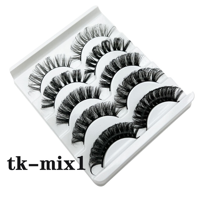 Strip Lashes 10-pairs Fluffy Mink Lashes 3D False Volume Eyelashes - MERGE.DAY.1.FREESTYLE