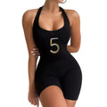 Women Tracksuit Print Figure Playsuit Summer New 2022 New Casual Skinny Stretch Knit Sleeveless - MERGE.DAY.1.FREESTYLE