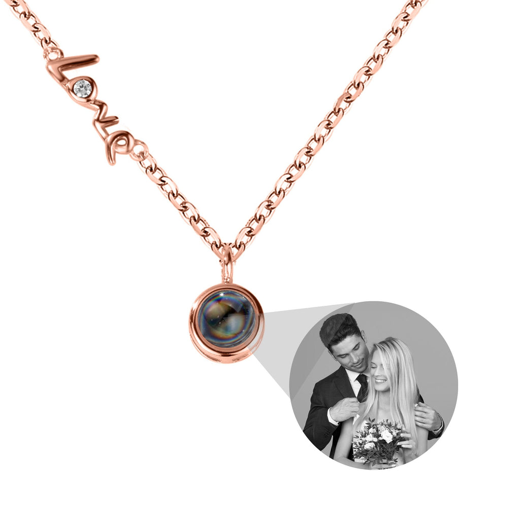 Personalized Photo Projection Necklace Clavicle Chain - MERGE.DAY.1.FREESTYLE