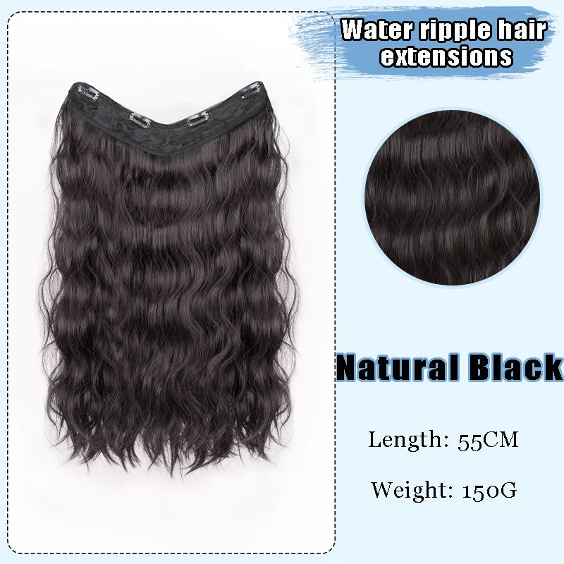 AOSI Part Synthetic Clip In Hair Extension Long Thick Curly Natural Blonde Flase Hair Hairpieces For Women Heat Resistant - MERGE.DAY.1.FREESTYLE