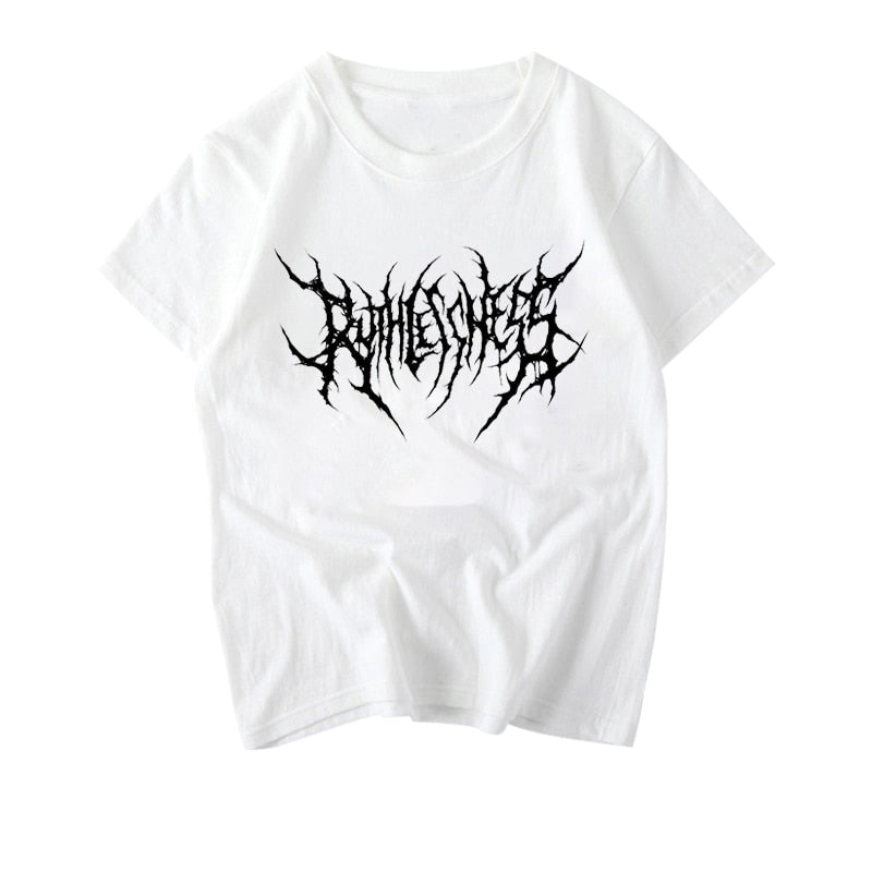 Women's t-shirts Oversized Tshirt Tops harajuku vintage aesthetic gothic graphic punk clothes - MERGE.DAY.1.FREESTYLE