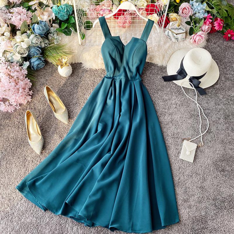 Vintage Long Dress Sexy Spaghetti Strap Backless Bandage Party Dress - MERGE.DAY.1.FREESTYLE