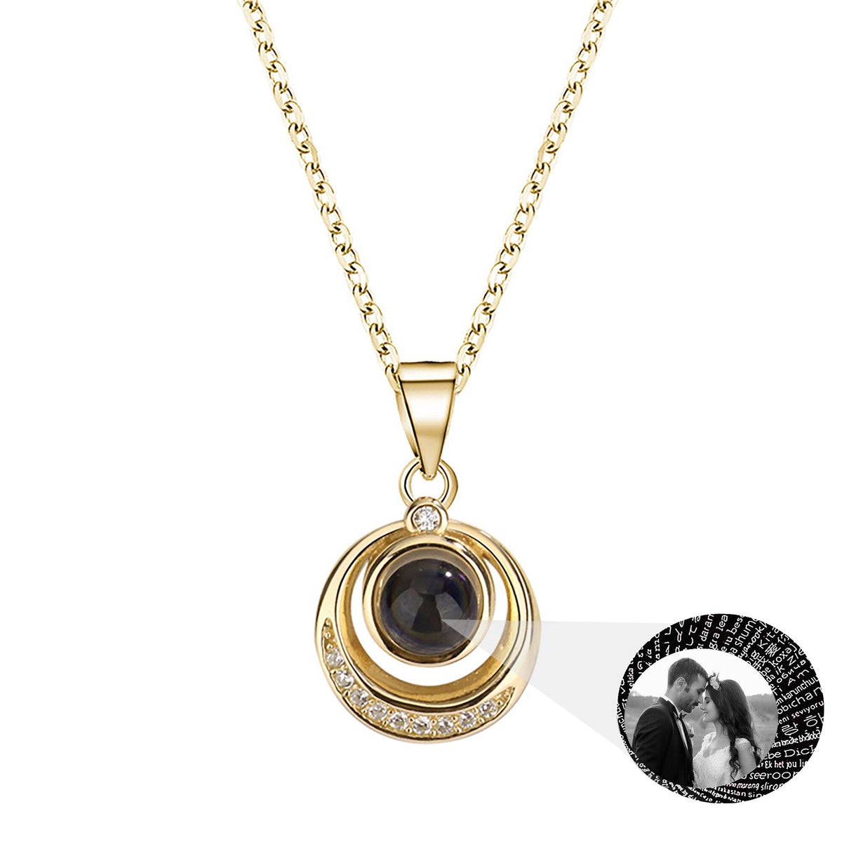 Customized photo projection necklace Creative Pendant is a Commemorative Gift - MERGE.DAY.1.FREESTYLE