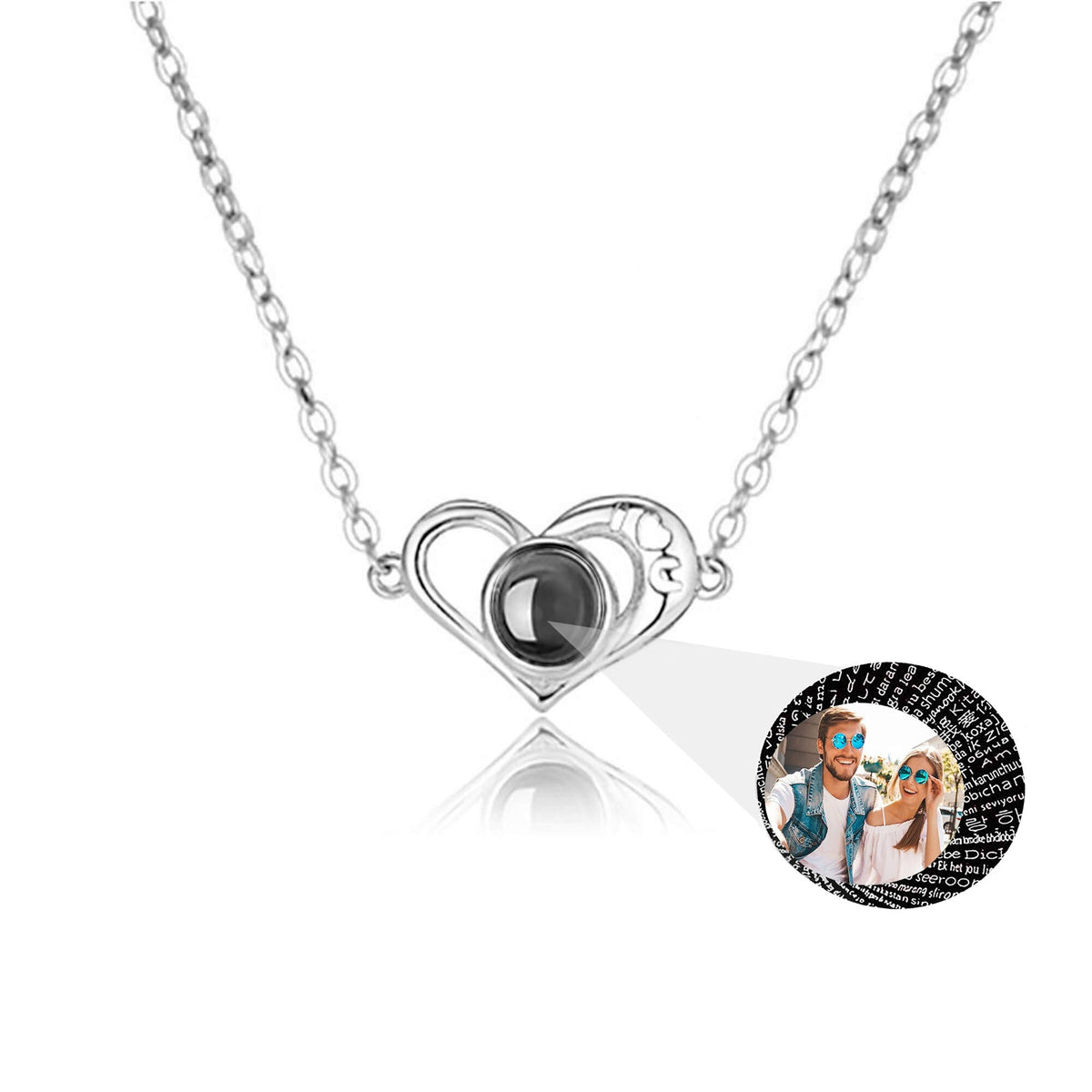 Love projection necklace with customizable photos memory of love Valentin - MERGE.DAY.1.FREESTYLE