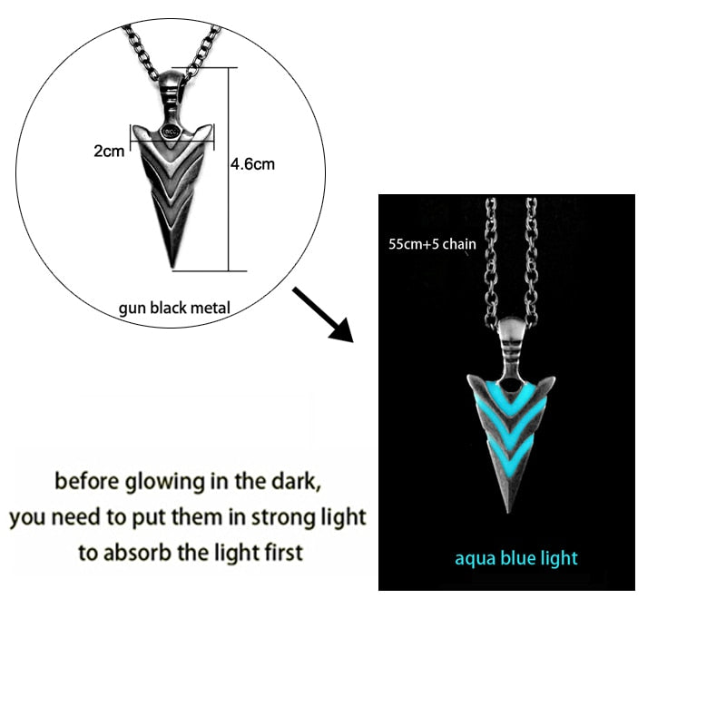 Luminous Dragon Necklace Glowing Night Fluorescence Silver Plated Glow In The Dark Necklace - MERGE.DAY.1.FREESTYLE