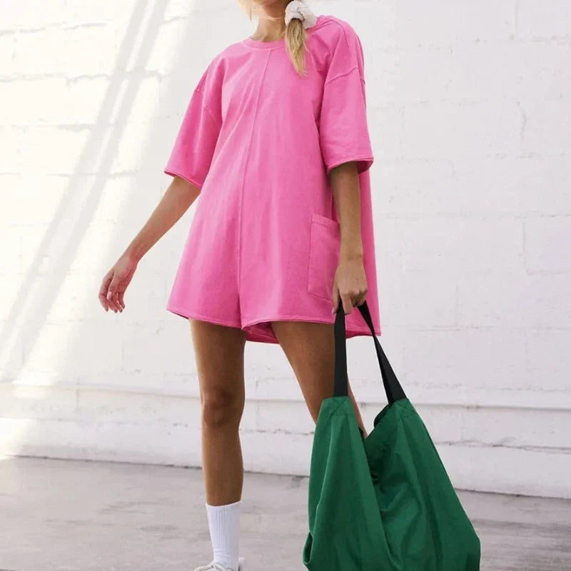 Solid Color Backless Wide-leg Tracksuit Streetwear Female Jumpsuits - MERGE.DAY.1.FREESTYLE