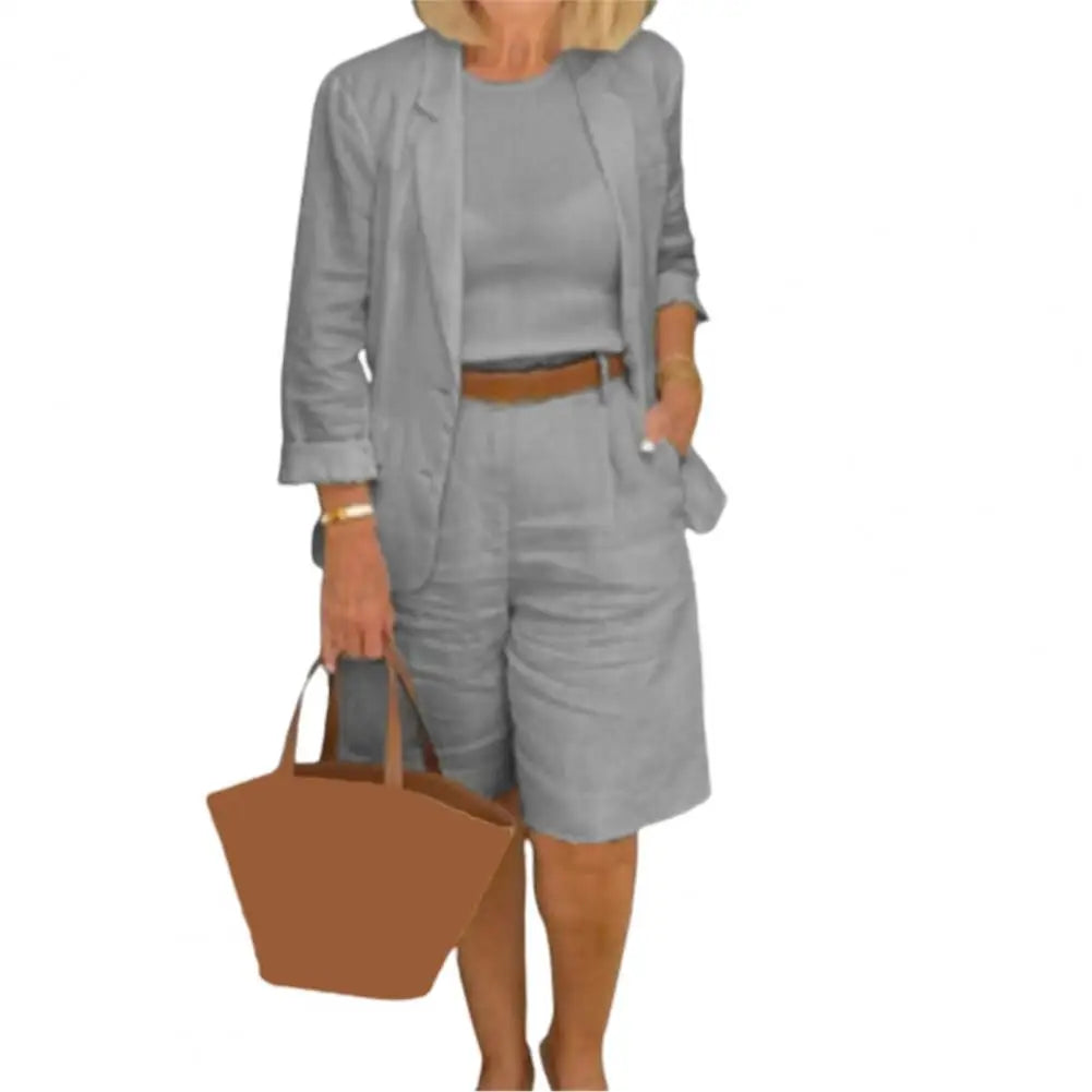 Summer Fashion Solid Color Two Piece Set - MERGE.DAY.1.FREESTYLE