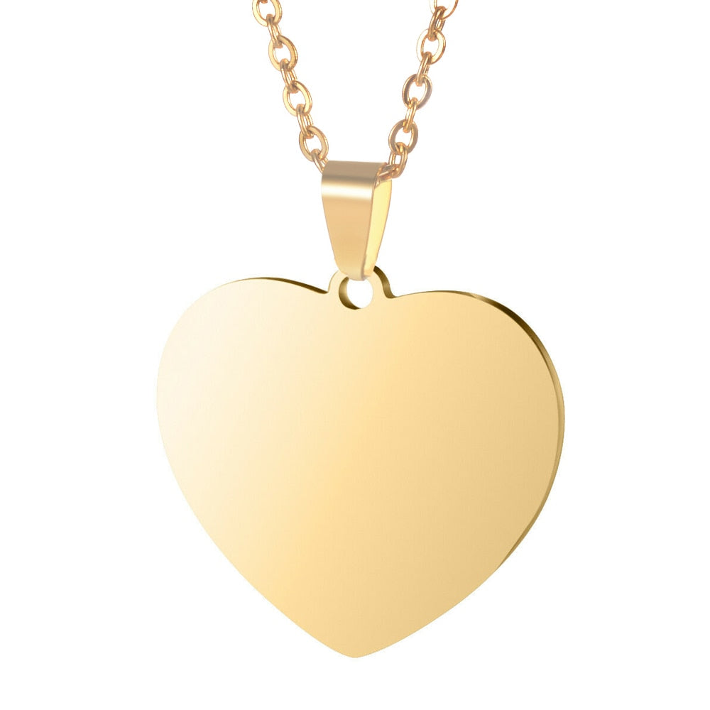 Custom Engraved Picture Photos Name Love Necklace for Women Heart Pendant - MERGE.DAY.1.FREESTYLE