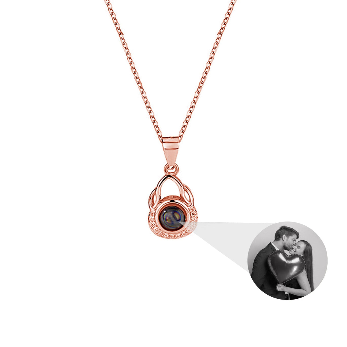 Valentine's Day Gift Photo Custom Projection Necklace Simple Shaped Projection Necklace - MERGE.DAY.1.FREESTYLE