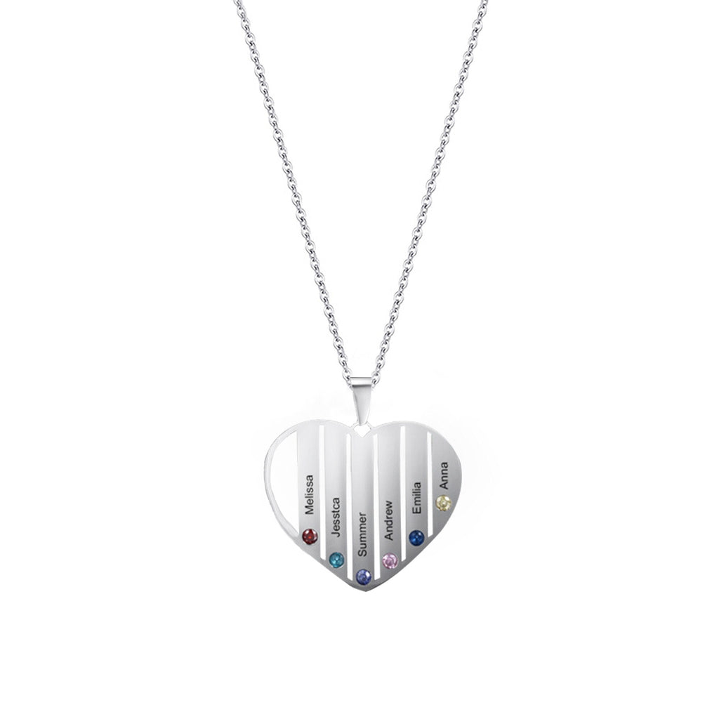 Necklace that can customize birthstone and name For Women ManCouple Gift - MERGE.DAY.1.FREESTYLE