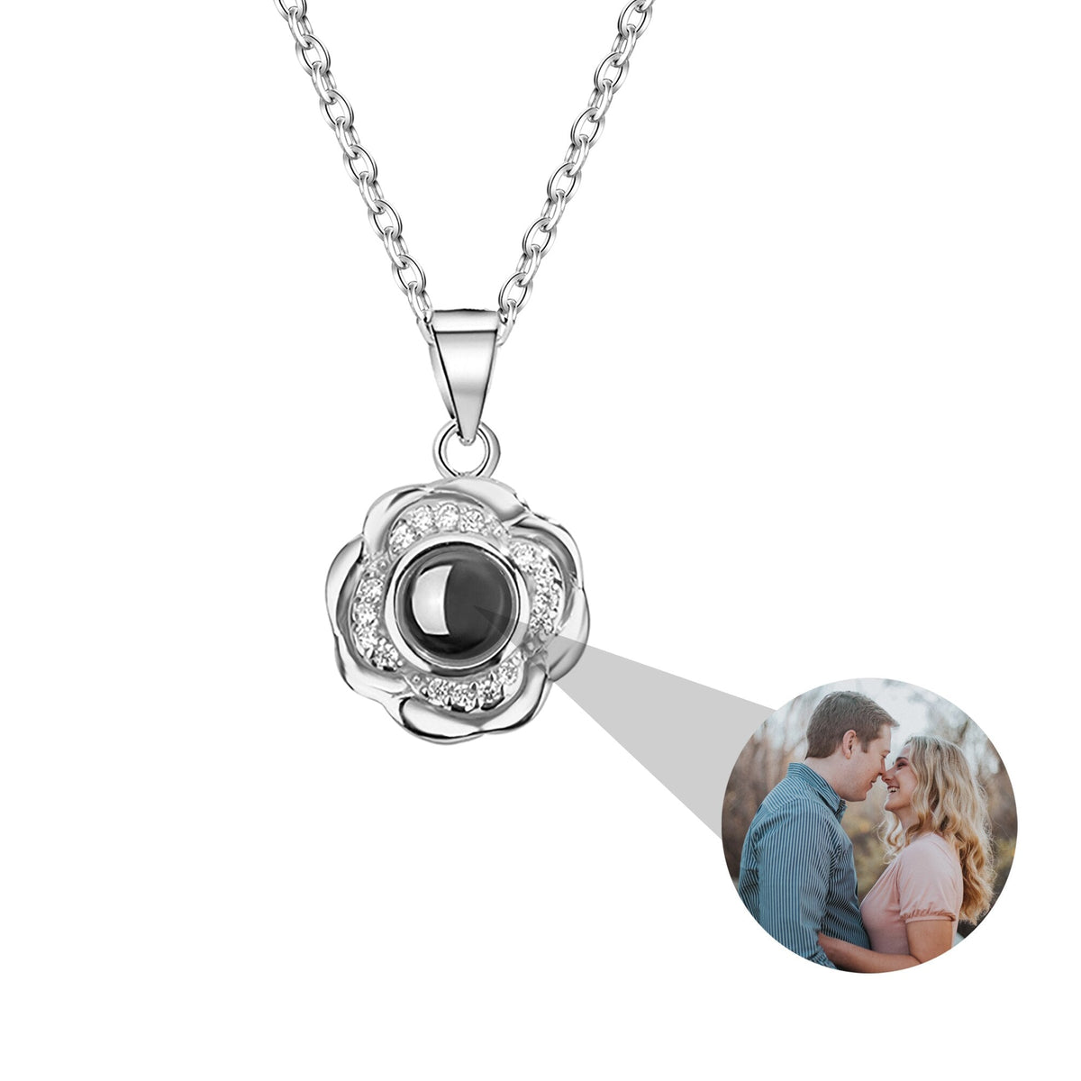 Flowers that can be customized for photos Projection Photo Necklace - MERGE.DAY.1.FREESTYLE