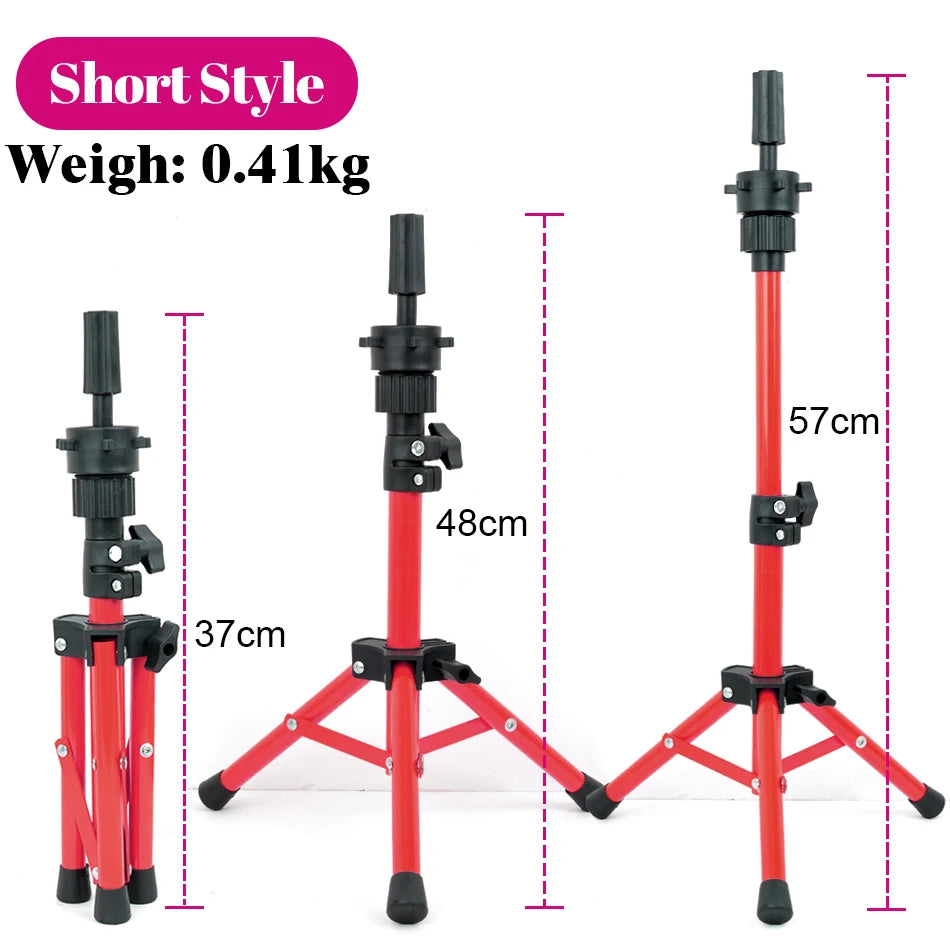 21-24inch Canvas Block Head Mannequin Wig Head Wig Stand Tripod with Head, Mannequin Head Wig Display Styling Head With Stand - MERGE.DAY.1.FREESTYLE