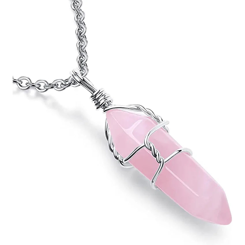 rose quartz pendant - MERGE.DAY.1.FREESTYLE