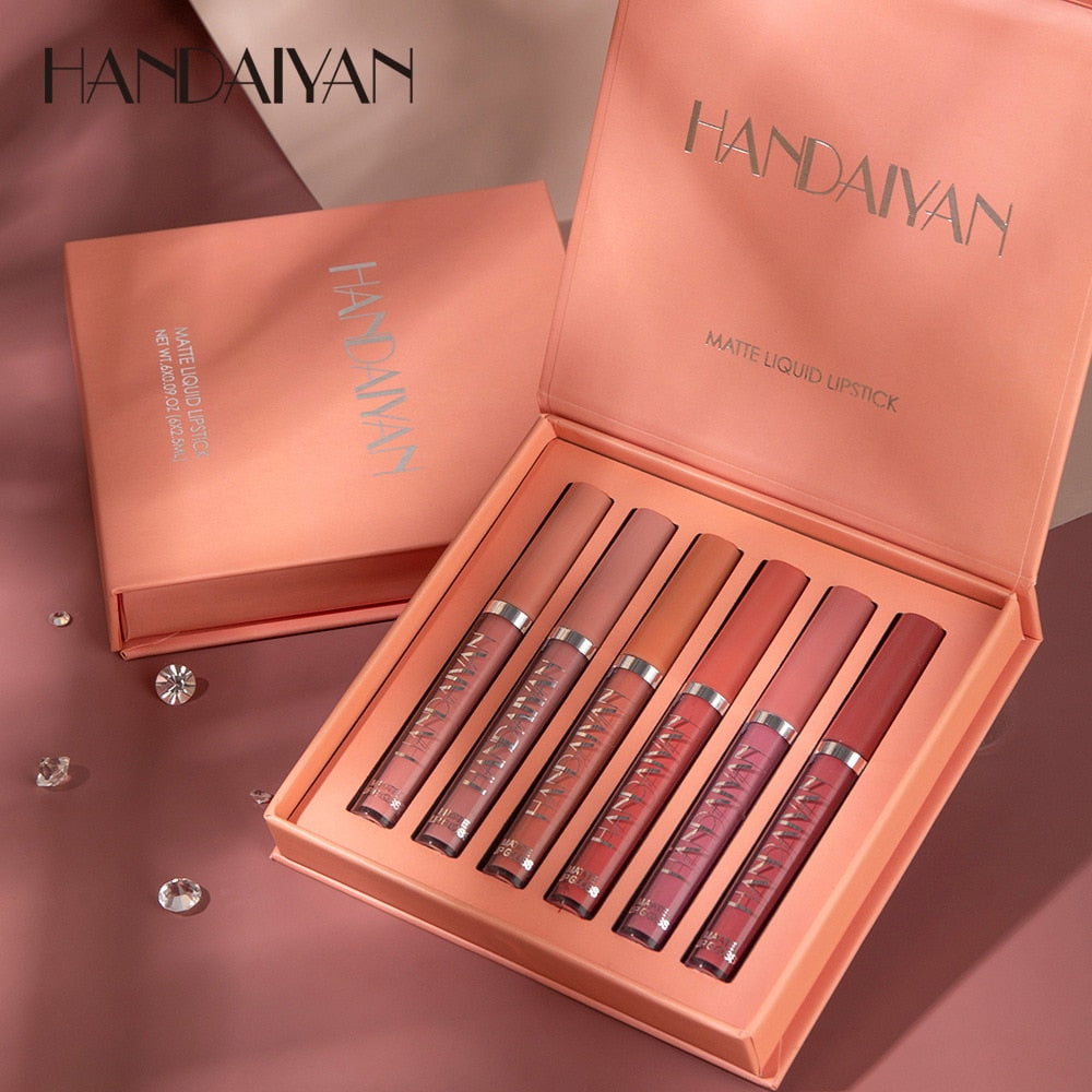 Liquid Lipstick Set Ultra Matte Velvet Waterproof Long Lasting Lip Glosses Nude Makeup Cosmetic Kit - MERGE.DAY.1.FREESTYLE