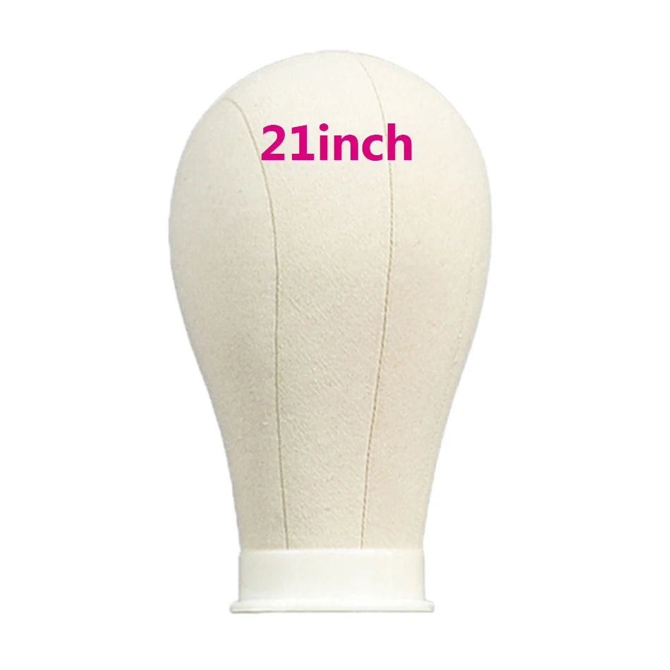 21-24inch Canvas Block Head Mannequin Wig Head Wig Stand Tripod with Head, Mannequin Head Wig Display Styling Head With Stand - MERGE.DAY.1.FREESTYLE