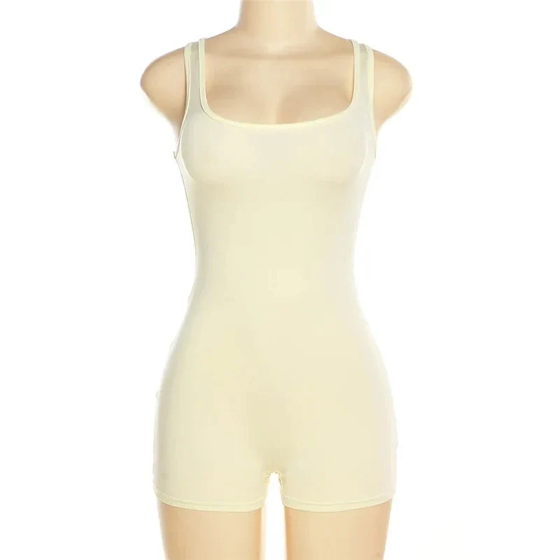 Solid Sleeveless Playsuit Club Streetwear - MERGE.DAY.1.FREESTYLE