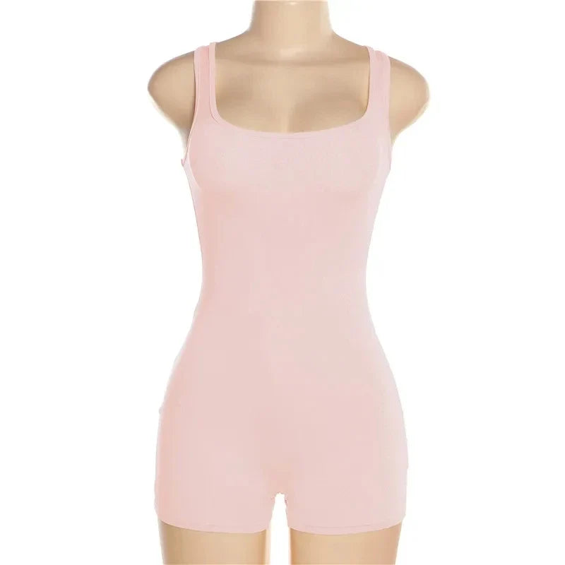 Solid Sleeveless Playsuit Club Streetwear - MERGE.DAY.1.FREESTYLE