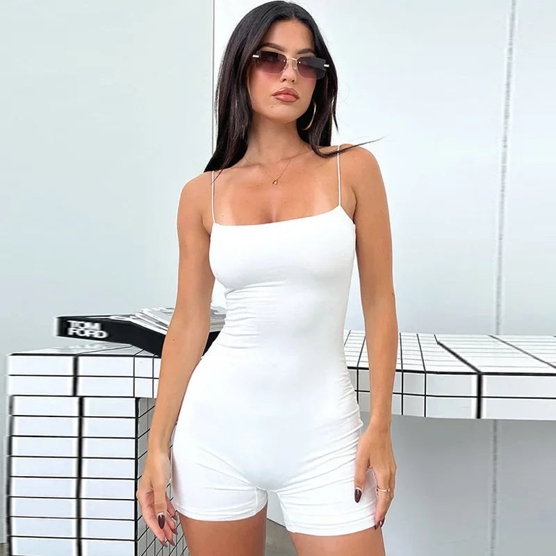 Solid Sleeveless Playsuit Club Streetwear - MERGE.DAY.1.FREESTYLE