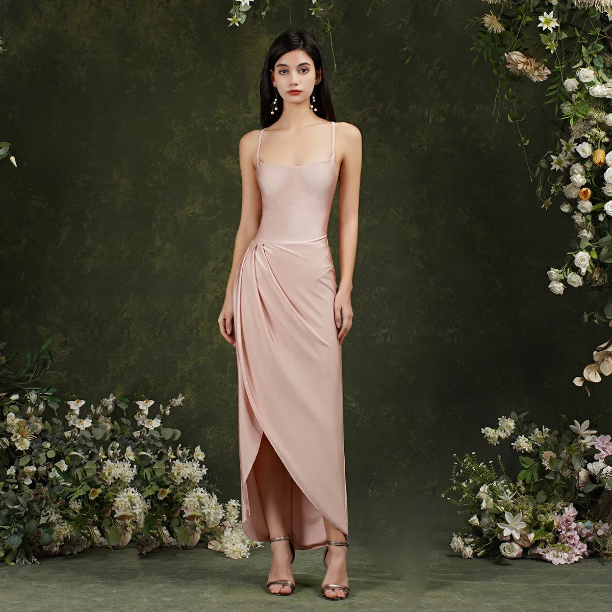 Elastic Long Bodycon Sleeveless Mermaid Lace UP Back Evening Gowns - MERGE.DAY.1.FREESTYLE
