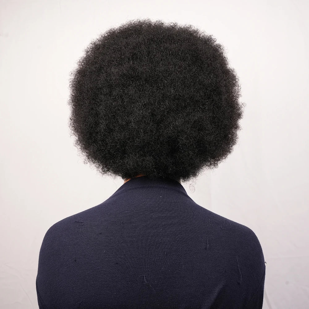 13x4 Short Afro Kinky Curly Bob Lace Front Braided Wigs for Black Women Curly Afro Puff Lace Frontal Wig Human Hair Brazilian - MERGE.DAY.1.FREESTYLE