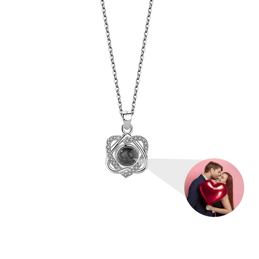 Customized photo projectionNecklace Heart Pendant Wedding Romantic Memory Projection Necklace - MERGE.DAY.1.FREESTYLE