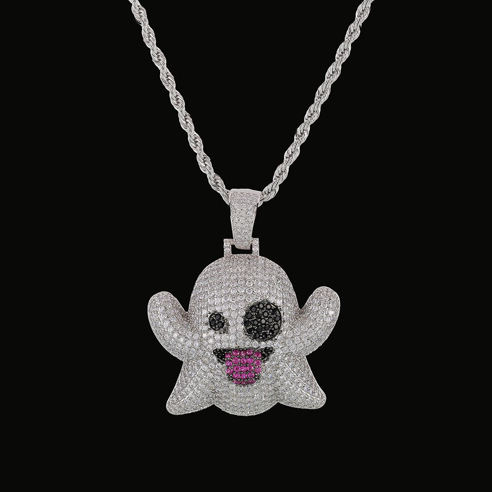 Hip Hop Fierce Shark Inlaid Zircon Pendant Charm Trend Necklace - MERGE.DAY.1.FREESTYLE