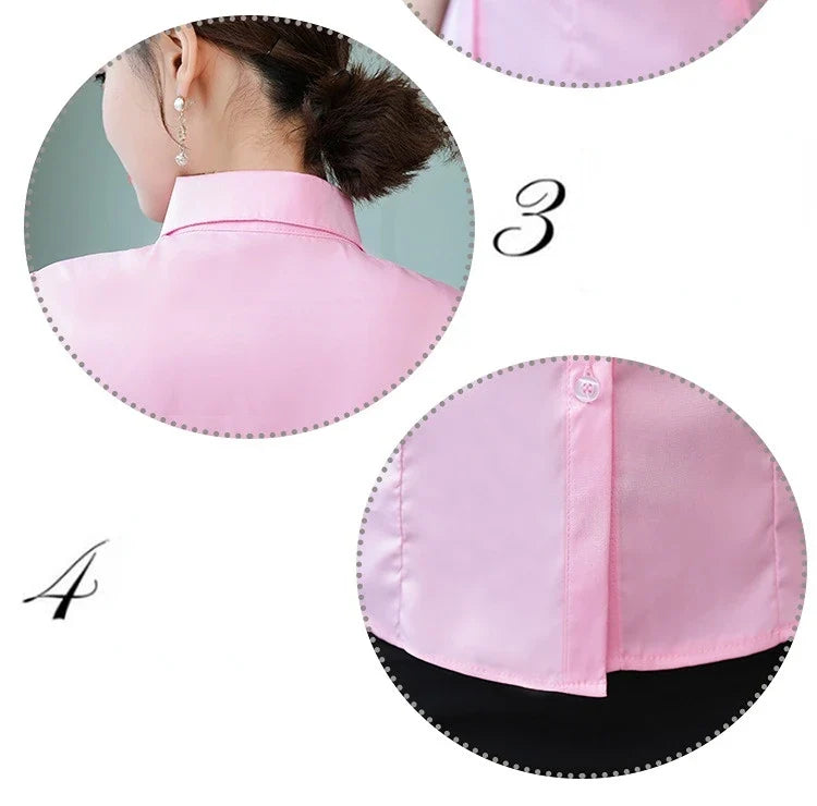 Polyester Cotton Shirts for Women Long Sleeve Blouse - MERGE.DAY.1.FREESTYLE