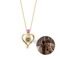 Zircon heart-shaped projection necklace with customizable photos Personalized Pendant - MERGE.DAY.1.FREESTYLE