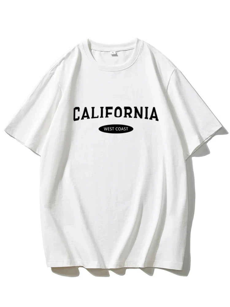 Prosecco mood letter print t-shirt Cotton summer breathable t-shirt - MERGE.DAY.1.FREESTYLE