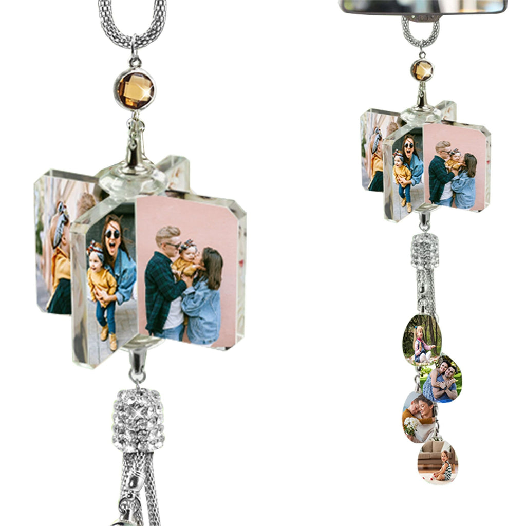 Customizable photo Car Rearview Mirror Pendant Car Interior Modeling Crystal Ball Ornaments - MERGE.DAY.1.FREESTYLE