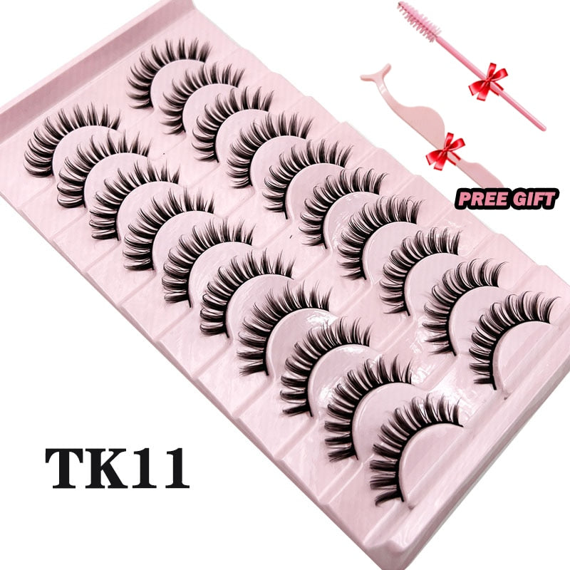 Strip Lashes 10-pairs Fluffy Mink Lashes 3D False Volume Eyelashes - MERGE.DAY.1.FREESTYLE