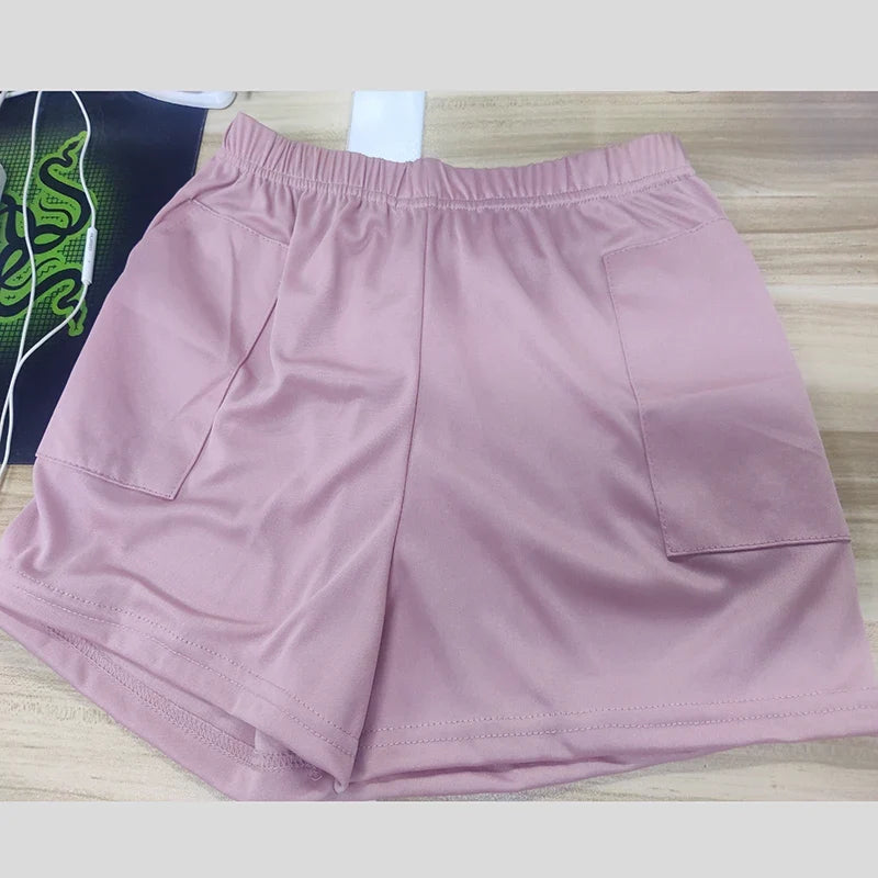 High Waist Pants With Pocket Yoga Shorts Women Sports Short Bottoms - MERGE.DAY.1.FREESTYLE