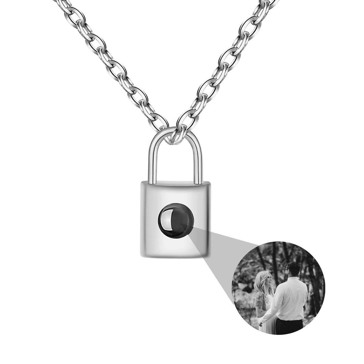 Customized photo key lock Projection Photo Necklace Personality Creative Pendant - MERGE.DAY.1.FREESTYLE
