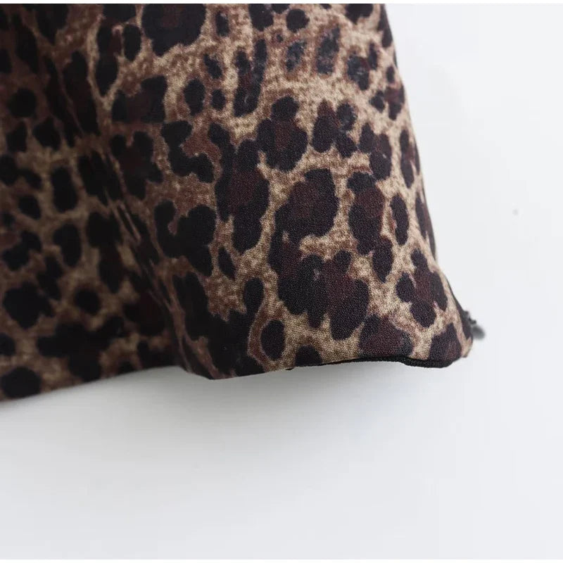 Leopard Print Sling Women Sexy Tube Top Sleeveless Backless Lace Slim Tanks Tops - MERGE.DAY.1.FREESTYLE