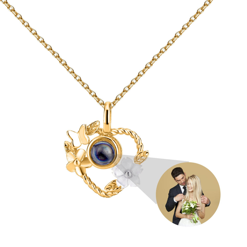 Flowers that can be customized for photos Personalized Projection Photo Necklace - MERGE.DAY.1.FREESTYLE