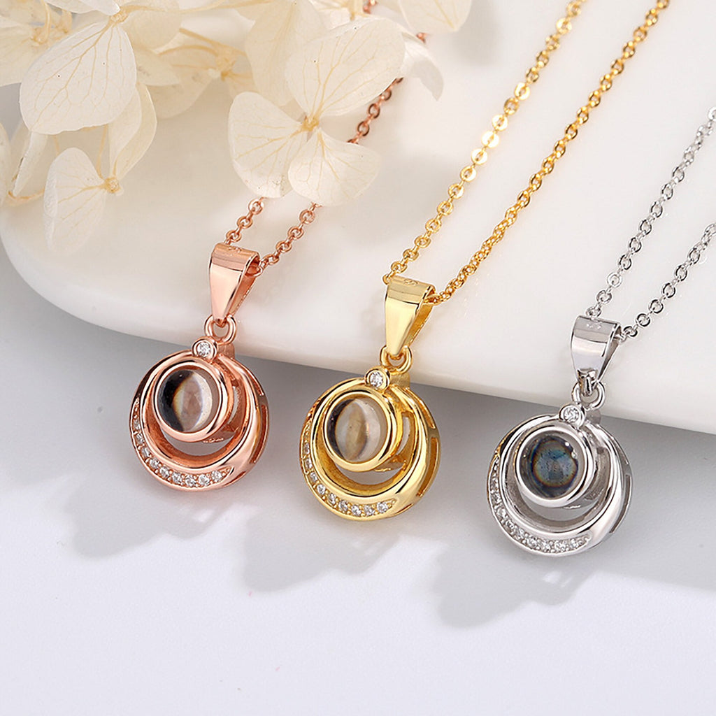 Customized photo projection necklace Creative Pendant is a Commemorative Gift - MERGE.DAY.1.FREESTYLE