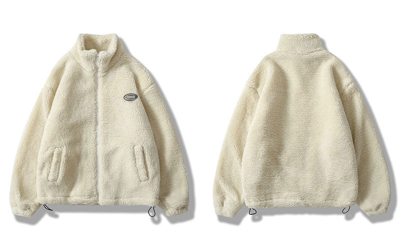 Hip Hop Winter Fleece Fluffy Jacket Streetwear - MERGE.DAY.1.FREESTYLE