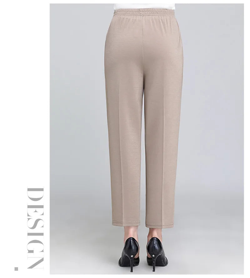 Spring Summer Pants Thin Elastic Waist Loose Cotton - MERGE.DAY.1.FREESTYLE