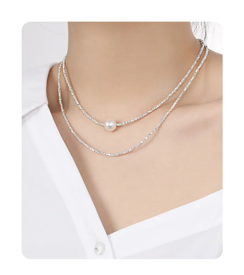 Stackable Shell Pearl Necklace - MERGE.DAY.1.FREESTYLE
