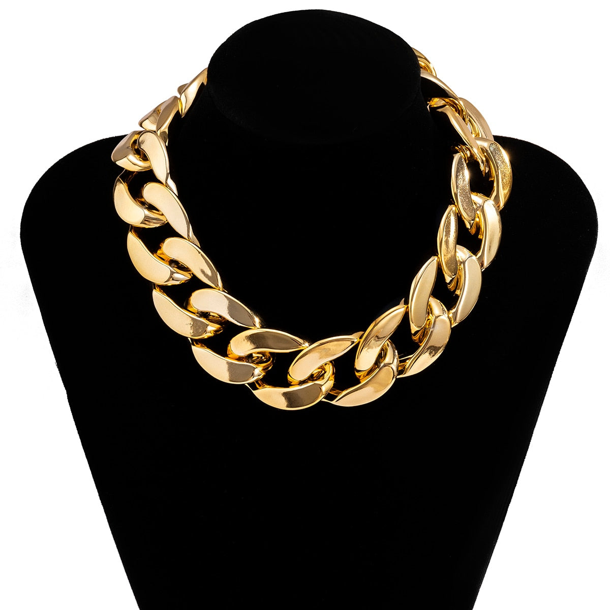 CCB Material Exaggerated Big Choker Necklace Collar for Women Hiphop Chunky Chain Necklace - MERGE.DAY.1.FREESTYLE