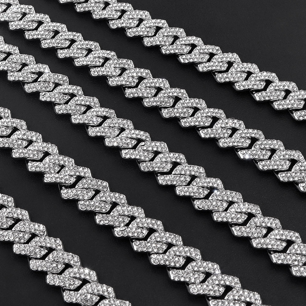 HipHop Prong Cuban Link Chain Necklace Bling Cuban Necklace Jewelry - MERGE.DAY.1.FREESTYLE