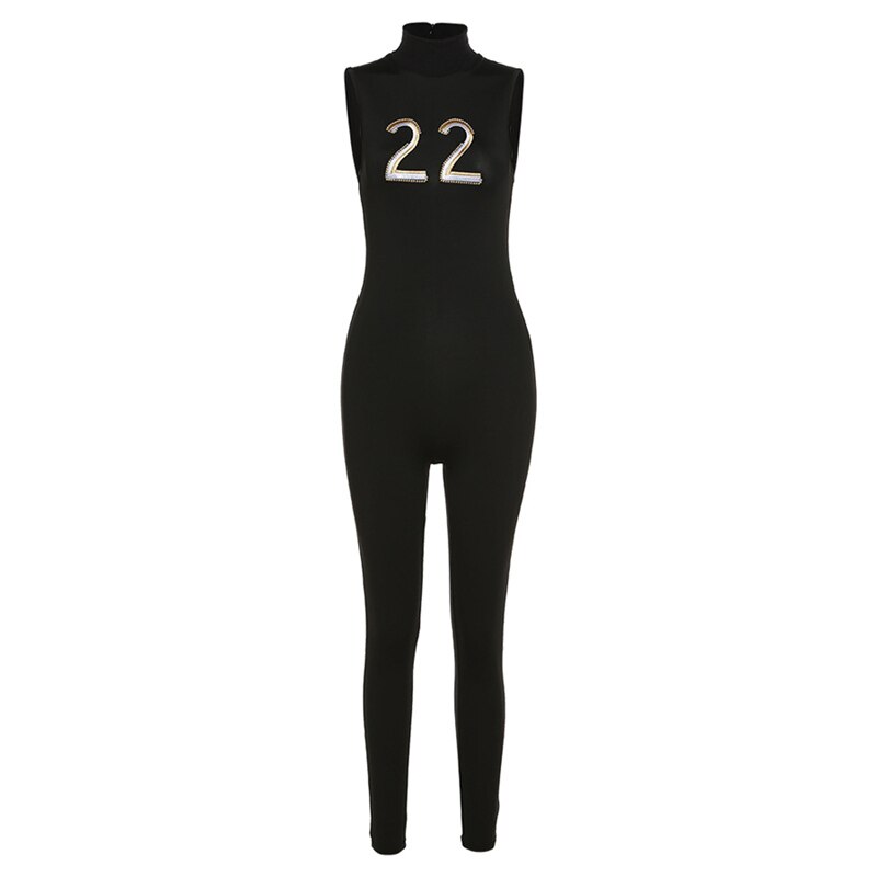 Women Tracksuit Slim Elastic High Print Figure Zipper Jumpsuit Y2K Sports - MERGE.DAY.1.FREESTYLE