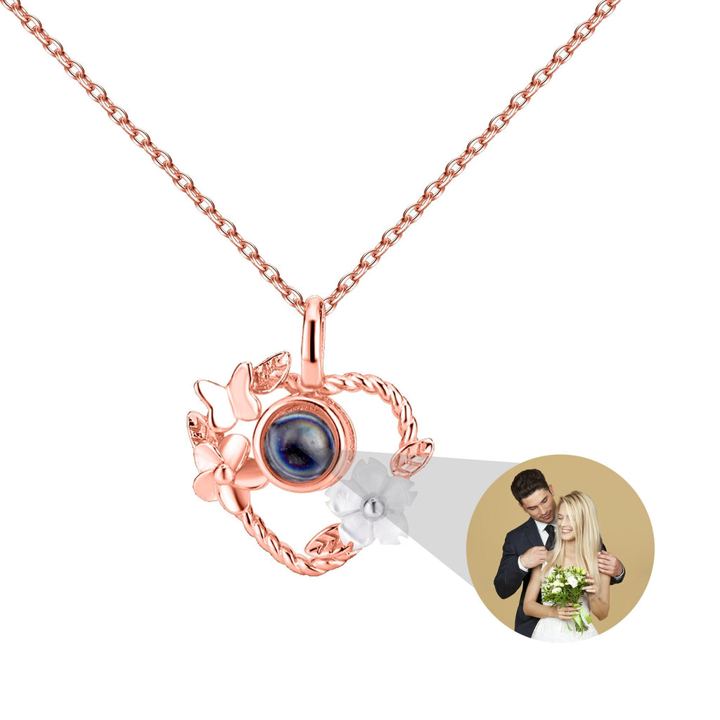 Flowers that can be customized for photos Personalized Projection Photo Necklace - MERGE.DAY.1.FREESTYLE