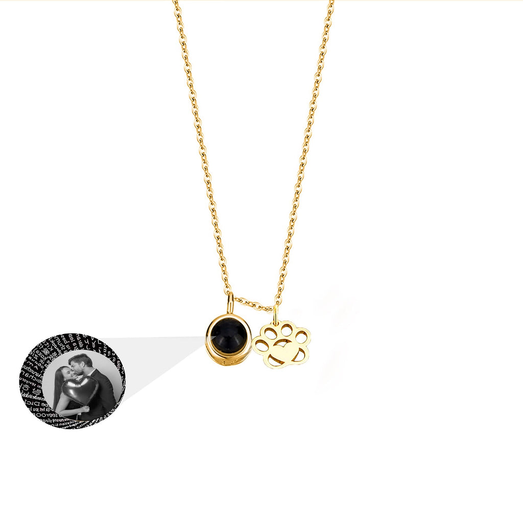 Customized Photo Dog Paws Projection Necklace Pendant Jewelry For Lover Girlfriend - MERGE.DAY.1.FREESTYLE
