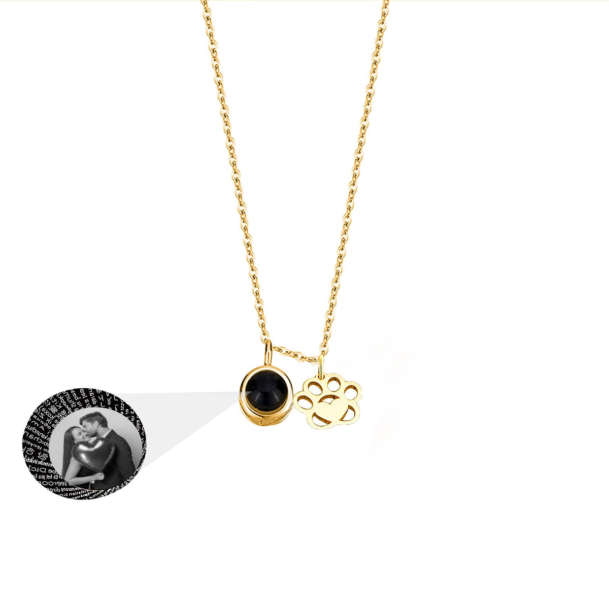 Customized Photo Dog Paws Projection Necklace Pendant Jewelry For Lover Girlfriend - MERGE.DAY.1.FREESTYLE