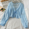 Thin Coat Casual Lace Bow Summer Sun Protection Female Cardigan Shirt Clothing Tops - MERGE.DAY.1.FREESTYLE