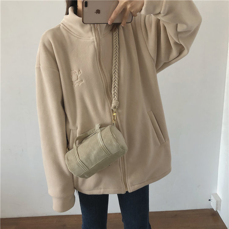 Hooded Sweatshirt Casual Thick Warm Loose Padded Jackets Coat - MERGE.DAY.1.FREESTYLE