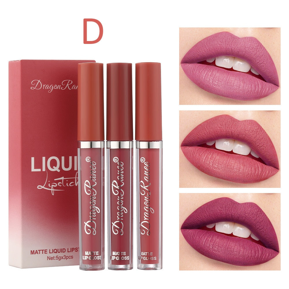 Liquid Lipstick Set Ultra Matte Velvet Waterproof Long Lasting Lip Glosses Nude Makeup Cosmetic Kit-2 - MERGE.DAY.1.FREESTYLE