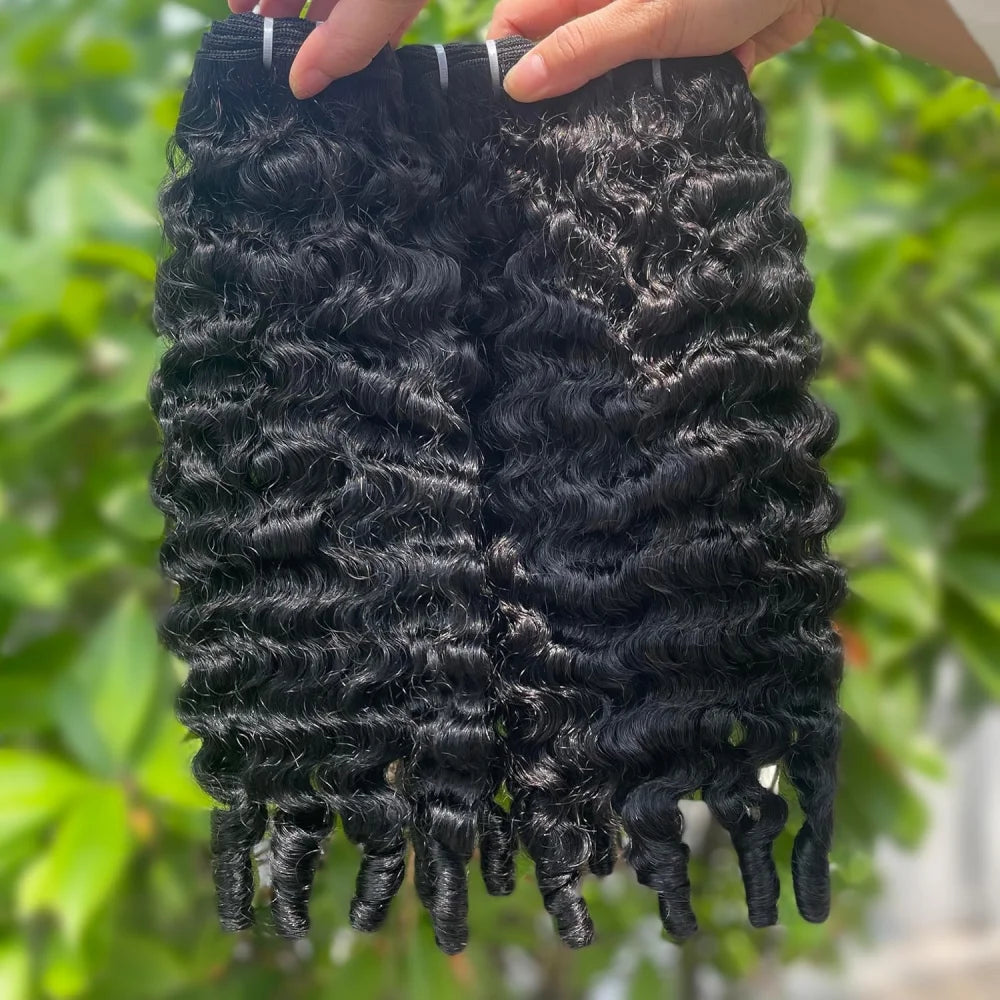12A Burmese Curly Bundles Human Hair 18 20 22 24 Inch Unprocessed Virgin Hair Deep Wave Bundles With Spiral Curls Ends Water Wave Human Hair Bundles For Black Women Natural Color - MERGE.DAY.1.FREESTYLE